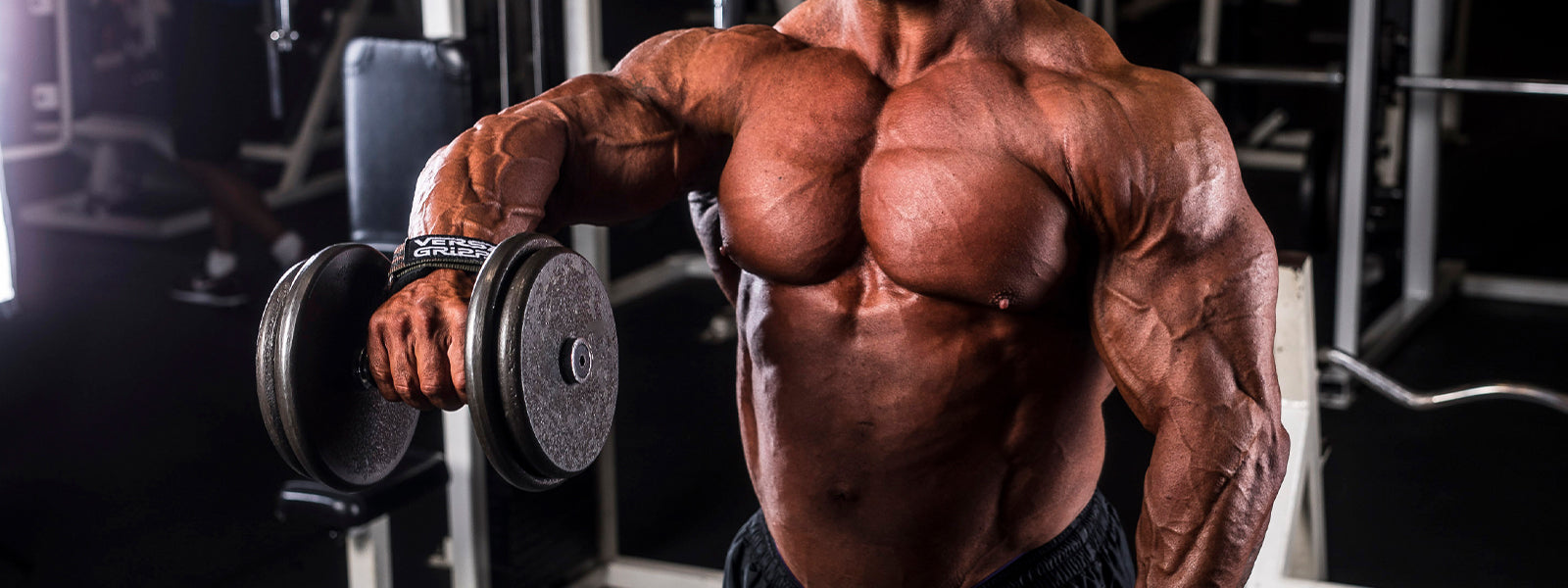 Bodybuilder Doing a Front Raise