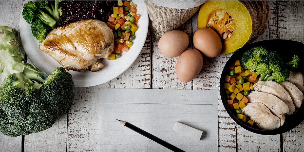 Food on a table