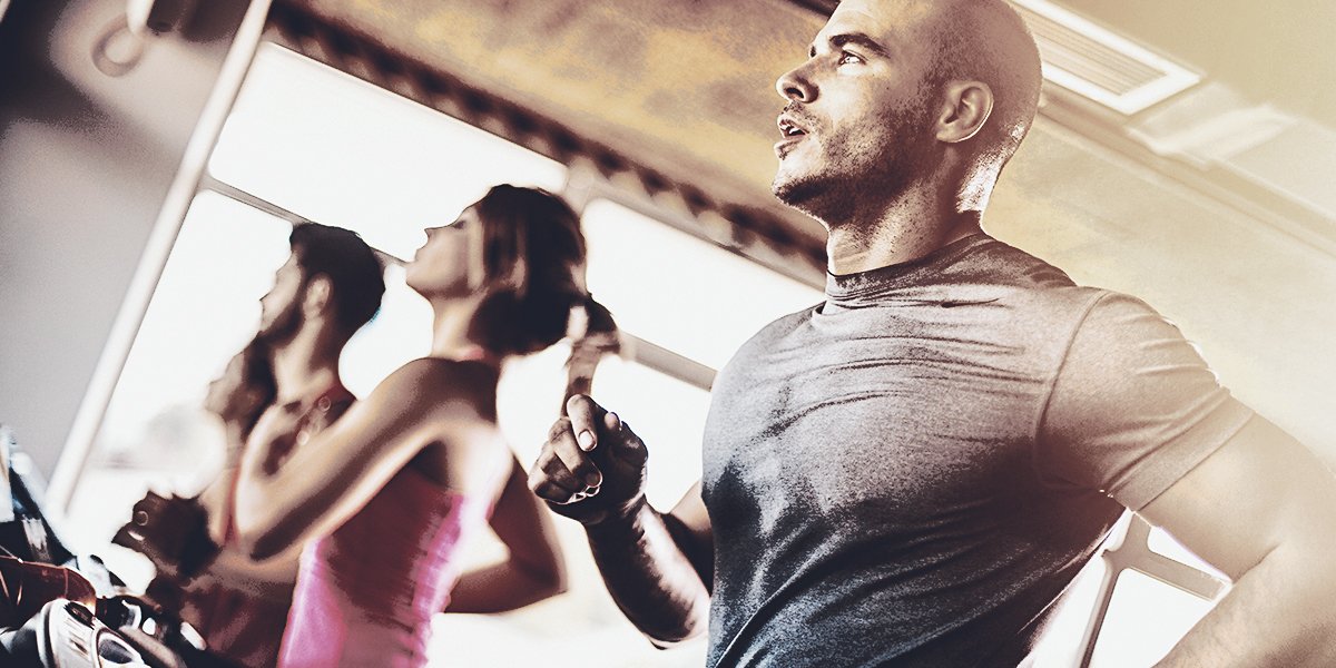 People running on treadmills