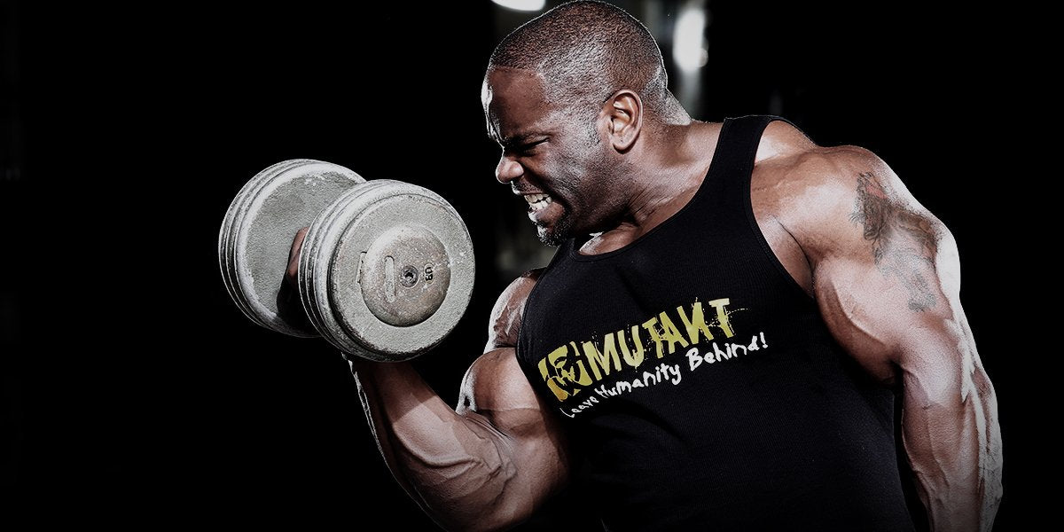 Johnnie O. Jackson lifting a dumbell