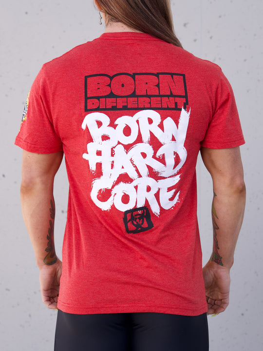 MUTANT® BORN HARDCORE Graffiti Gym T-Shirt (Red)