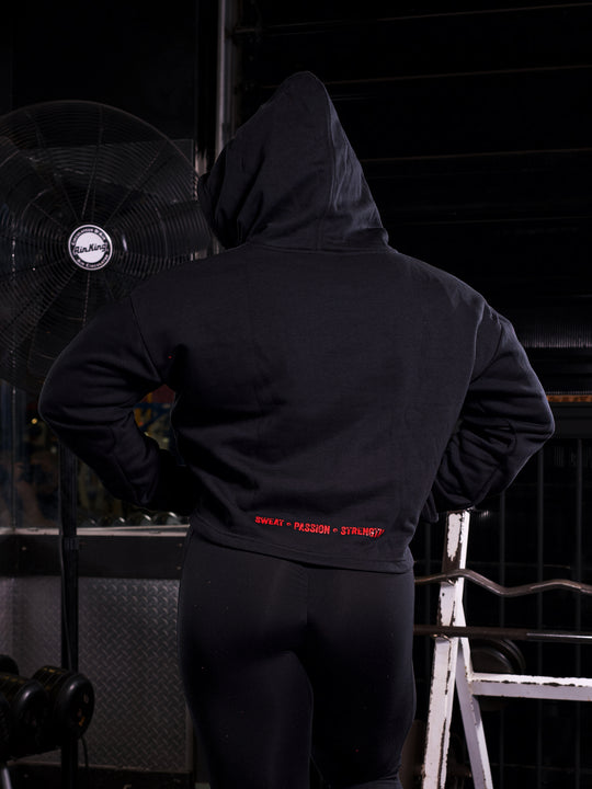 3-Pillar Gym Crop Hoodie (Black)