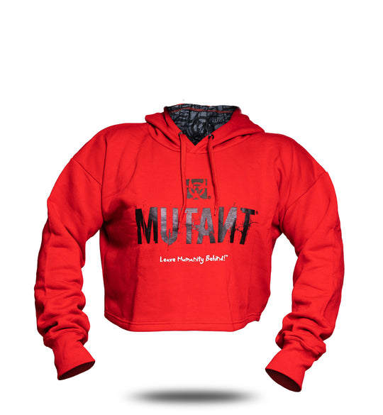 3-Pillar Gym Crop Hoodie (Red)