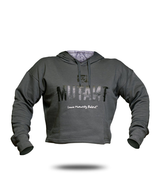 3-Pillar Gym Crop Hoodie (Grey)