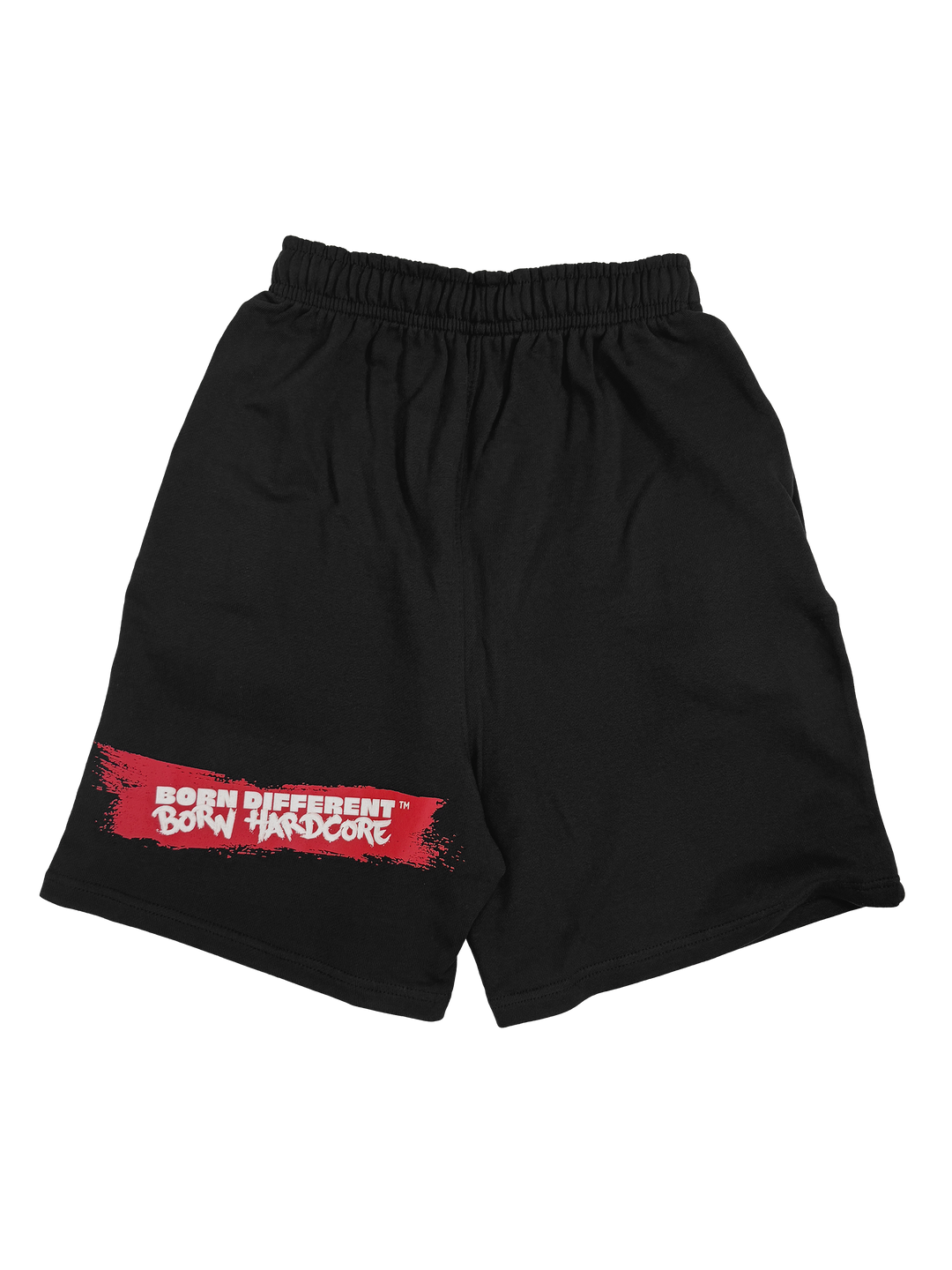 MUTANT® BORN HARDCORE 5” GYM SHORTS  - BLACK & RED