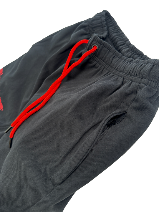 MUTANT® BORN HARDCORE 5” GYM SHORTS  - BLACK & RED