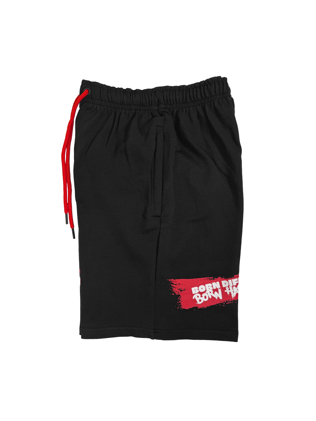 MUTANT® BORN HARDCORE 5” GYM SHORTS  - BLACK & RED