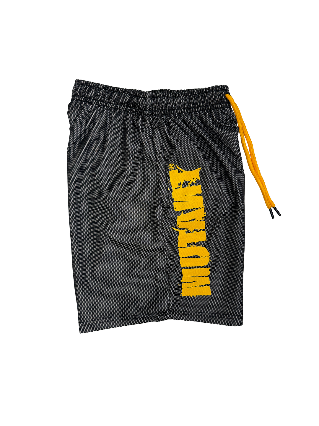 MUTANT® BORN HARDCORE 5” GYM SHORTS  - BLACK & YELLOW