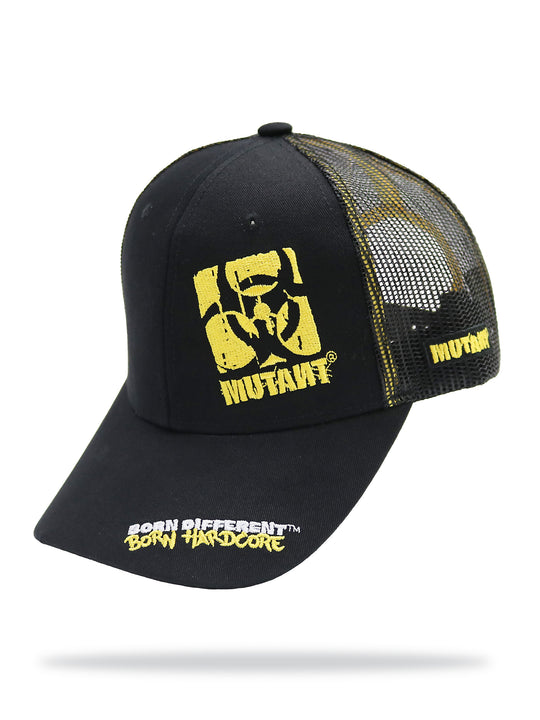 MUTANT® BORN HARDCORE Baseball Cap (Black & Yellow)