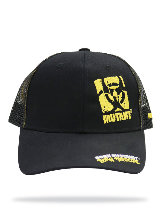 MUTANT® BORN HARDCORE Baseball Cap (Black & Yellow)