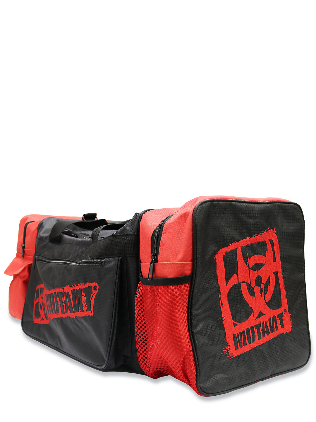 MUTANT® BORN HARDCORE Duffle Gym Bag (Black, Red Edge)