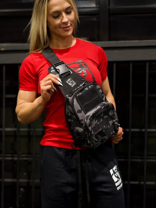 MUTANT® ALPHA GYM CROSS-BODY BAG (GREY CAMO)