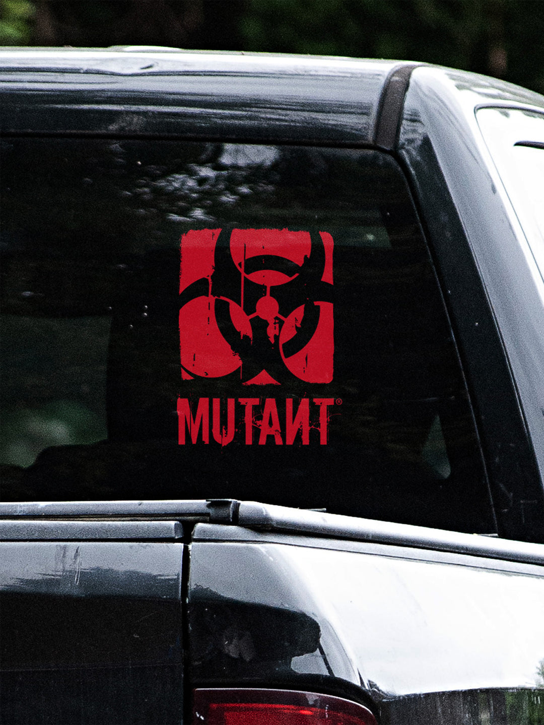 RUGGED Truck Window Decal (Red & Clear)