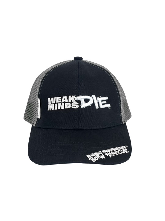 MUTANT® MIND FK Weak Minds Die Trucker Cap (Black & White)