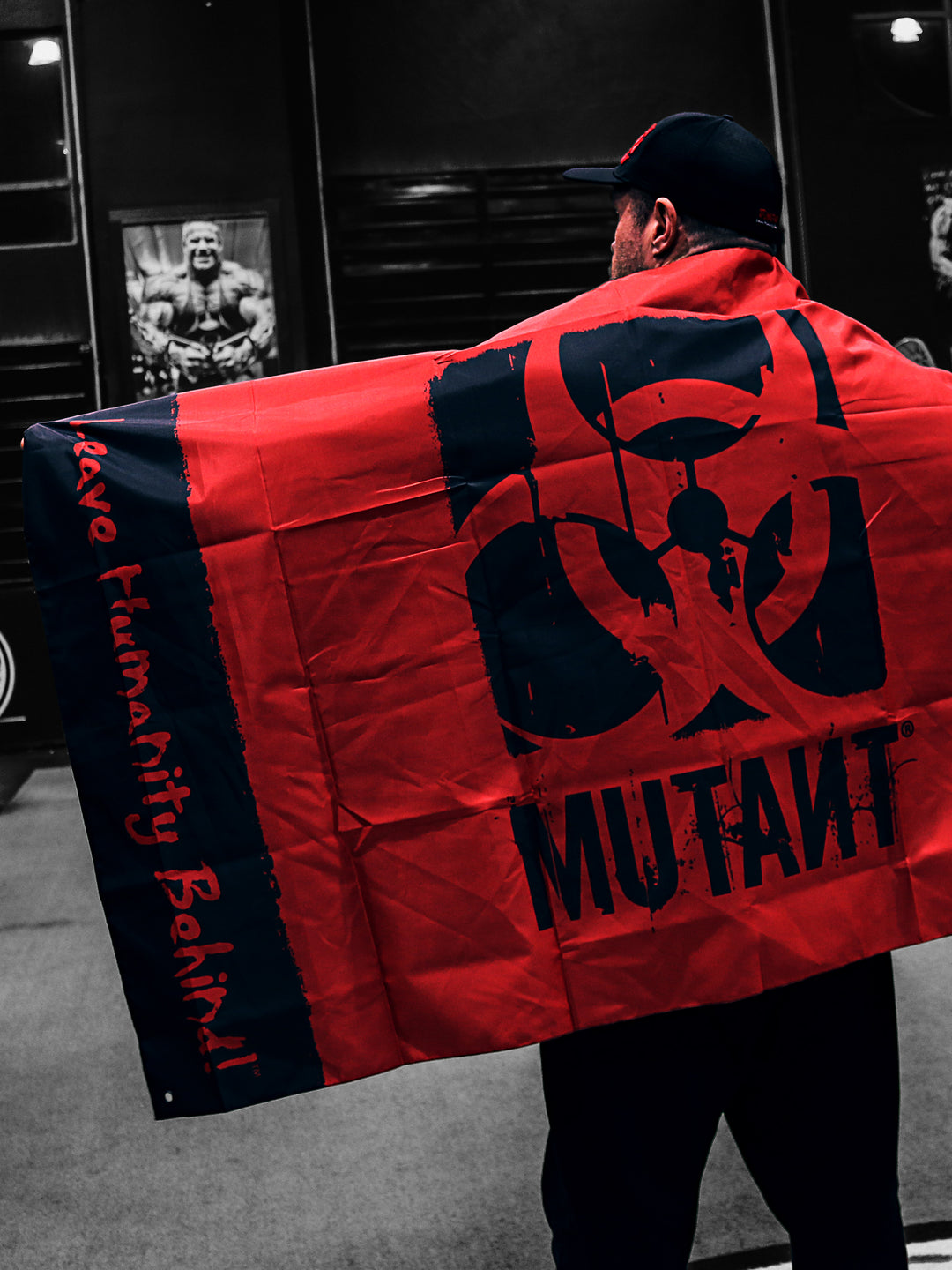 MUTANT Gym Flag / Banner LEAVE HUMANITY BEHIND