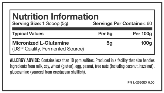 GLUTAMINE - Premium Micronized L-Glutamine